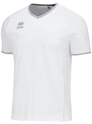 Errea Lennox MC Ad, Camiseta Deportiva para Hombre, Hombre, Em1U0C, Blanco Gris, L