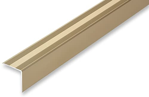 NALine® Treppenkantenprofil 30 x 32 x 1180 mm Treppenwinkel Sand selbstklebend Treppenkantenprofil Treppenkante Alu Winkel