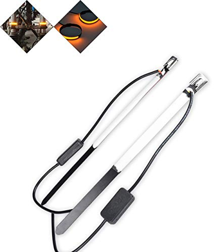 NATGIC 2 STÜCKE Motorrad Gabel Streifen Lichter Universal Motorrad Licht Streifen 45-70mm Bernstein Blinker Licht für Ha/-rley Motorrad Motorrad