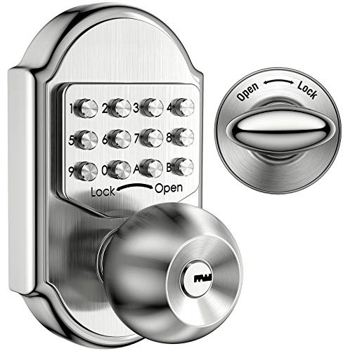 Megaflint Keyless Entry Door Lock Deadbolt Keypad Mechanical Stainless Steel (Pass Code or Key) 100% Mechanical, No Electronic