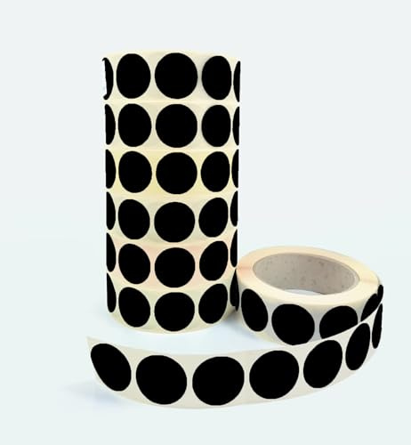 Print&Stick | Bunte Markierungspunkte Klebepunkte 40 mm - Schwarz - 1000 Etiketten