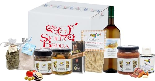 Sicilia Bedda - Prodotti Tipici Siciliani -  Una Cena per 4 Persone  - IDEA REGALO (La Mangiata Trapanese)