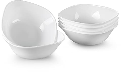 MALACASA, Serie ESMER, Tafelservice aus Opalglas, 6-teilig, Müslischalen, Suppenschalen für Tapas und Saucen