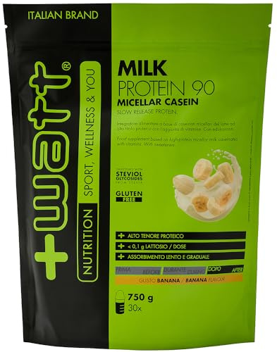 Milk Protein 90 - Proteina a Lento Assorbimento- Formato: Doypack 750 g - Gusto: Banana