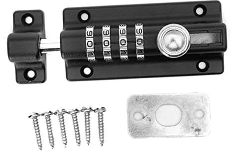 CENPEK Combi Bolt Door Lock - 4 Wheel Combination Locking Bolt - Weatherproof Die Cast Body - Tamper Proof Slide Bolt - High Security Gate Lock for Home and Garages
