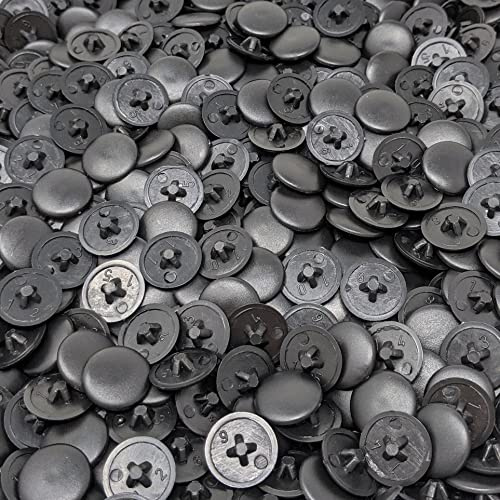 Pozi Screw Cover Caps, Pozidriv Push-Fit Covers for PZ1, PZ2, PZ3, PZ4 & PZ5 Screws, Made in Germany (Black, Pozi No.3, 15mm Head x 2.4mm Deep - See Second Image for Size Guide, Pack of 25)