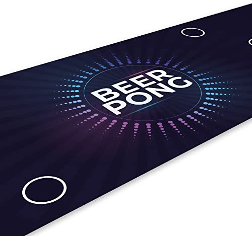 younikat Bierpong Matte 180 x 60 cm - Bierpongmatte rutschfest - dv1024 | Bierpongmatte rutschfest, wasserabweisend und leicht zu reinigen, Beerpong Zubehör für Party, Garten und Festival