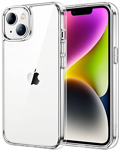 JETech Hülle für iPhone 14 Plus, Anti-Vergilbung, Durchsichtig | Stoßschutz, Kratzfeste Harte PC-Rückseite, Robuster Transparenter TPU-Rahmen