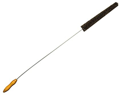 Neustanlo Profi Heizkörperbürste 2.0 aus extra weichen Ziegenhaar braune Borsten, Kunststoff ummantelter Edelstahldraht 120 cm lang