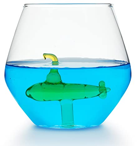 CKB LTD Grand gobelet en verre 450 ml – Idéal pour l'eau, le whisky, l'orange, les jus – Verre unique fantaisie unique