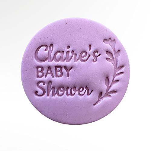 Personalised Baby Shower Fondant Stamp Debosser Cupcake Icing Cookie Decoration Cake (6cm)