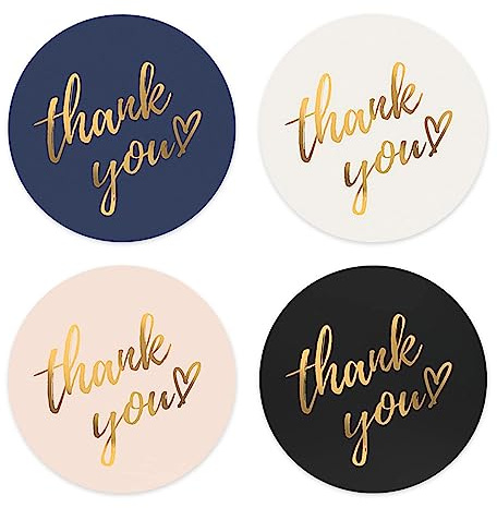 Thank You Stickers, 1120pcs Round Thank You Stickers Small Thankyou Sticker Labels 1 Inch Business Supplies Personalised for Party Gift Wrap Bags Wedding
