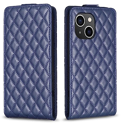 COQUE pour l’étui de téléphone Apple iPhone 13, l’étui à Ouverture Verticale a Une Conception intégrée de 3 emplacements pour Cartes-Bleu