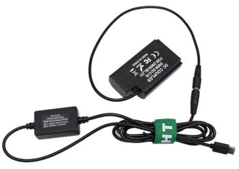 HangTon PD Adaptateur d'alimentation USB C pour appareil photo reflex numérique Panasonic Lumix DC S1 S1M S1H S1R S1RM 9 V/12 V type C vers batterie factice DMW-BLJ31 DCC16