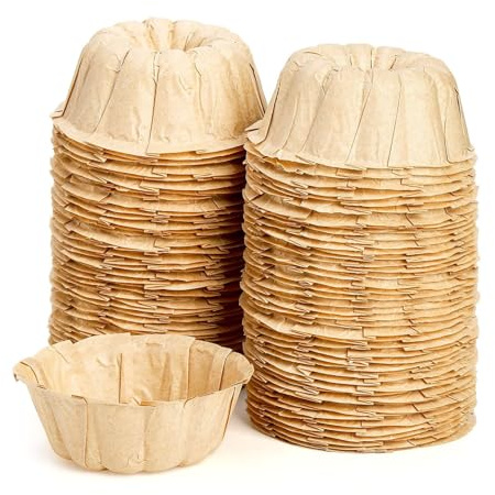 Worparsen Lot de 100 mini tubes cannelés jetables en papier sulfurisé résistant à l'huile et à la chaleur pour tarte Scone 100 pièces