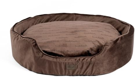 Bo&flash Kuscheliges Hundebett San Diego Taupe M - Hundesofa für Kleine & Große Hunde - Design Waschbar - Gelenkschonendes Bett Mit Anti-Rutsch-Beschichtung