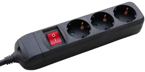 Aufputz Steckdose mit Schalter Beleuchtet/Steckdosenleiste Einfache Befestigung 3Fach 250V 16A