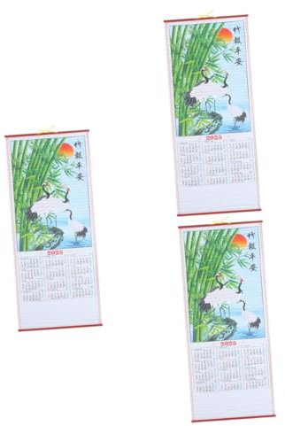 TEHAUX 3stücke Wandkalender Für Jahr Der Schlange Hochauflösender Dekorativer Hängender Kalender Für Zuhause Oder Büro Für Planung Und Organisation Des Alltags