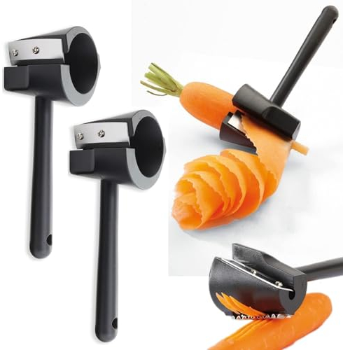 VNVPRM Spiral Funnel Flower Roller, Spiral Funnel Flower Cutter Garnish Tools, Handheld Carrot Spiral Shred Funnel Curler And Peeler Convenient Gadgets For Kitchen(2pcs)