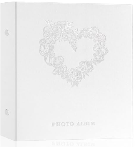 Miaikoe Photo Album 6x4 Slip in, Linen 1000 Pockets Photo Albums Holds 1000 Horizontal and Vertical 10x15cm Photos for Family Wedding Anniversary (White)