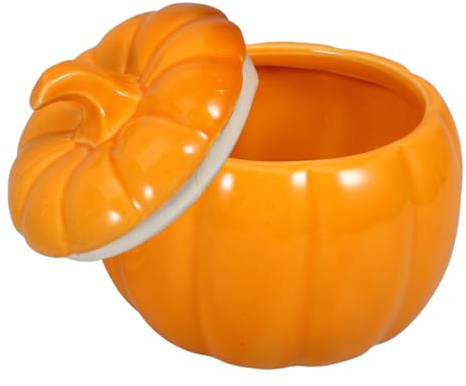 Hoement Contenitore in Ceramica A Forma Di Zucca Contenitore Per Tè Sfuso Porta Spezie Da Cucina Con Coperchio