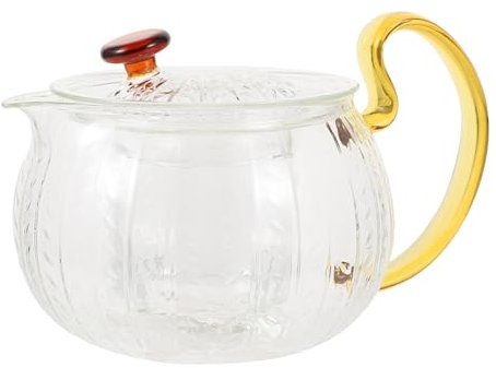 LABRIMP High Temperature Resistant Teapot Glass Teapot Filter for Practical Use for Office Tea Breaks Sturdy Glass Construction for Gas Stove Use