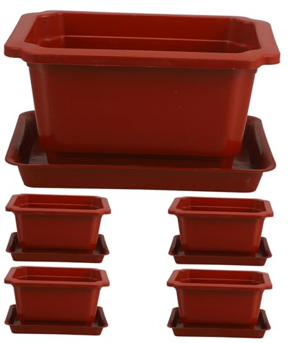 OFFSCH 5sätze Bonsai Blumentopf Mit Untersetzer Teiliges Für Gartenpflanzen Robust Und Vielseitig Einsetzbar Für Sukkulenten Und Kleine Blumen Perfekter Blickfang Für Zuhause Und