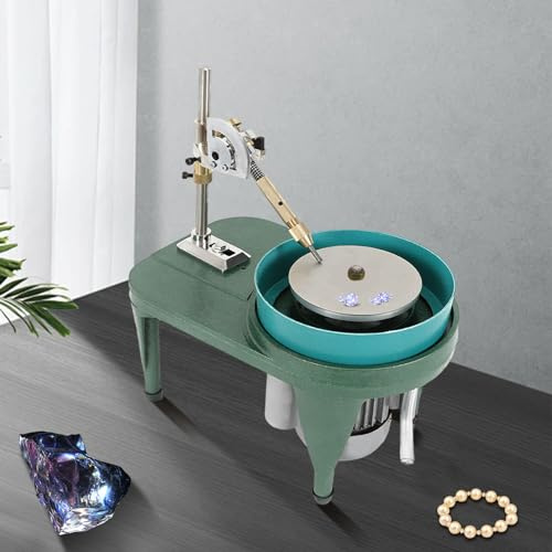 Gem Faceting Machine, 180W 110V Jewelry Gem Faceting Polisher Machine Flat Grinder Lapidary Cutter Polisher, 2800RPM Gemstone Grinding Maker for Carving Jade Stone Wood Gold Crafts