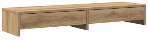 vidaXL Monitorständer mit Schubladen Artisan-Eiche 100x27x15 cm