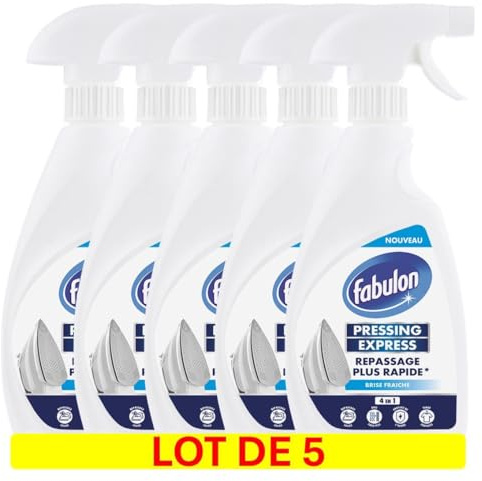 FABULON Spray repassage express 4en1 - Repassage rapide - Lot de 5 x 500ml