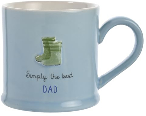 Celebrations - Love Life - 'Simply The Best Dad' Father's Day Ceramic Mug | Family Birthday Celebration Kitchen Gifting and Homeware for Tea, Coffee & Hot Drinks - 330ml / 11.15oz