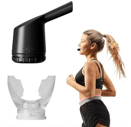 LQIOACU 2 In 1 Einstellbar Lungentrainer Atemtrainer Ausdauertraining Für Die Lunge Atemtrainer（Schwarz）