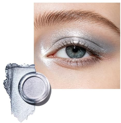 Oulac Glitzer Lidschatten Silber, Hochpigmentierter Feine Textur, Wasserfest & Langlebig, Metallisch schimmernde Finish, Verblendbar & Faltenfreies Augen-Makeup, Vegan | 06g (26) Meteor Showers