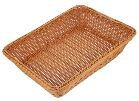 Zerodeko Cestini in Rattan Simulato Oggetti in Rattan Finto Cestino Portafrutta Organizer Per Articoli Cestino Da Cucina Per Frutta e Pane