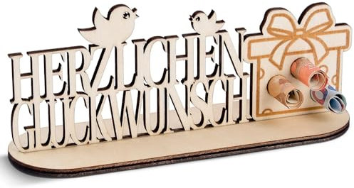 HOLDLEAF Geburtstag Geldgeschenk Holz,Originelle Geburtstag Holz,Geldgeschenk Sparbüchsen,Reisekasse Geschenke für Frauen, Männer