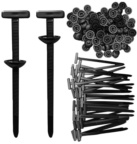 100PCS Nylon Universal Cable Tie Buckle, Heavy Duty Car Mount Cable Tie, Reusable Self Locking Nylon Zip Ties Holder Clip, Multipurpose Grip Auto Zip Tie Buckles for Quick Fastening, Automotive Repair