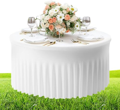 ZHUMCCY Falda para Mesa Mantel con Falda Negro Reutilizable