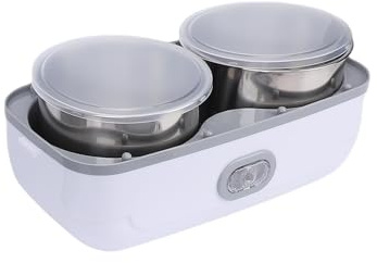 VELATEMOR con Calefacción de 250 W, Lonchera Eléctrica para Adultos, Calentador de Alimentos Portátil, 4 Recipientes Extraíbles de Acero Inoxidable, 2 L