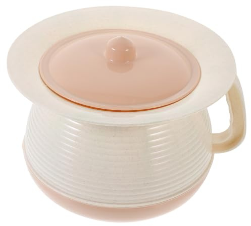 Hohopeti Crachoir Urinoir Réutilisable Couvercle Hermétique Pot de Chambre Unisexe en Plastique Épais Bassin de Lit Portable pour Garçon et Filles et Adultes
