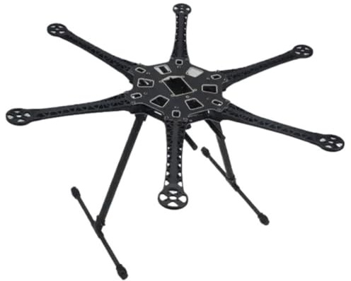 Kit de Cadre hexacoptère amélioré avec Patin d'atterrissage, S550 F550 | Centre soudé, bras inclinés vers le haut, empattement 528 mm, 550 g / 720 g