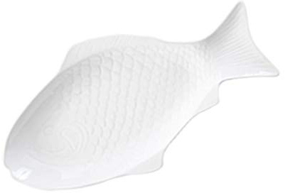 Fisktallrik Keramiskt serveringsfat Fiskform Strukturerad