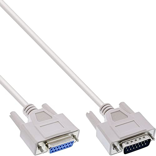 InLine 17749 câble SCSI Beige 10 m VGA (D-Sub) - Câbles SCSI (Beige, 10 m, VGA (D-Sub), Male connector / Female connector)