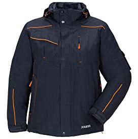 Planam 3395056 Outdoor Neon Jacke, Marine/Orange, Größe XL