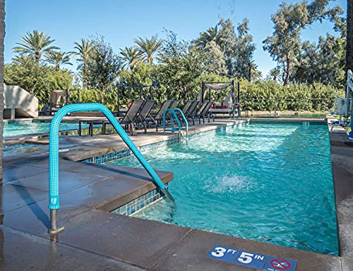 Indian Teal KoolGrips Comfort Swimming Pool and Spa Ladder Handrail Grip - 4 Foot (1.9 inches diameter)