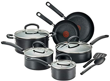 Tefal 2100103839 Titanium Advanced Cookware Set, Aluminum, Black