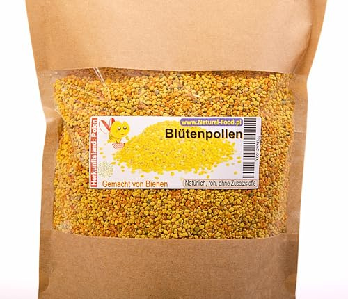 Natural Food Pollen d'Abeille Brut Premium de Pologne – 0,5 kg – Naturel, Pur et Sans Additifs – Fabriqué par des Abeilles – Pollen de Fleurs Frais et Authentique
