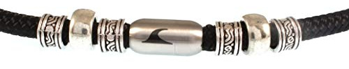 WAVEPIRATE® Segeltau-Halskette Charm NST Schwarz/SI Herren Männer
