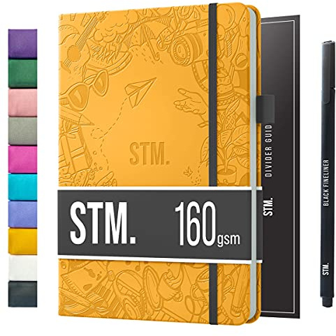 Bullet Journals | Prickade anteckningsböcker | Dot grid anteckningsbok journal | A5 Vegan Inbunden prickad journalanteckningsbok för bujo journaling | Klotter som betyder något | 160gsm tjockt papper