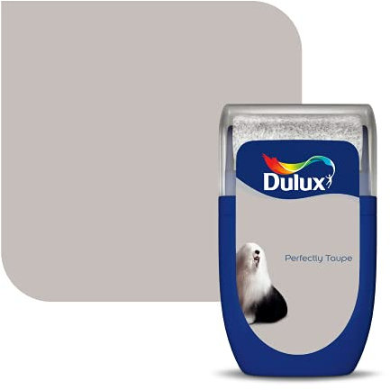 Dulux Walls & Ceilings Tester Paint, Perfectly Taupe, 30 ml