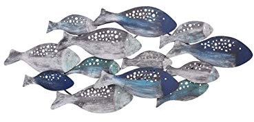 Wanddekoration für Wohnzimmer Coastal Ozean Meer Metall Fisch, Wand-Kunst-Dekorationen, Haus-Wand-Dekor, Metall-Wand-Dekor, handgemachte Wand-Kunst Aufhängen Design, Urlaub auf dem Bauernhof Wand-Deko